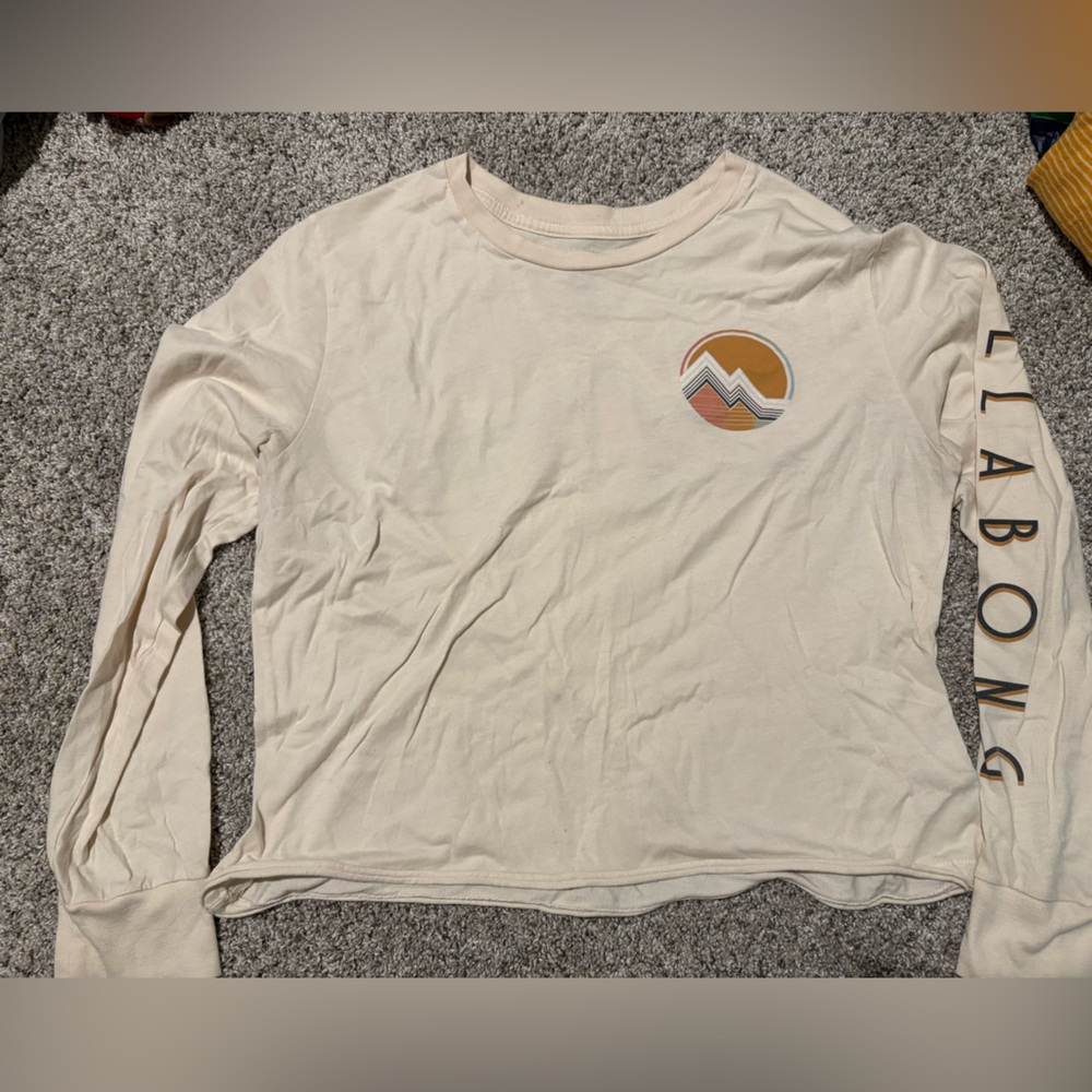 Billabong Cream Graphic Long Sleeve